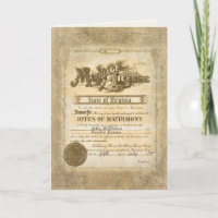 vintage Marriage Certificatle for anniversary