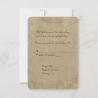 vintage Marriage License RSVP