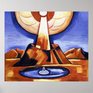Vintage Marsden Hartley Yliaster Abstract Art Poster