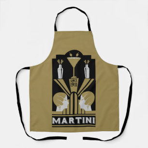 Vintage Martini Art Deco Apron