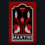 Vintage Martini Art Deco Poster<br><div class="desc">Vintage Martini Art Deco. © Copyright HGIFY | HGI Stores Only. All Rights Reserved. Original Professional Art Work. Great as wall decor, bar decor or as a gift.</div>