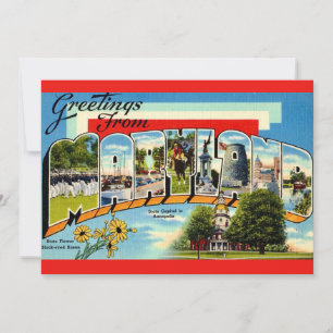 Vintage Maryland Greeting  Invitation