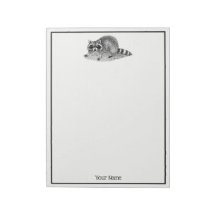 Vintage Masked Raccoon Notepad