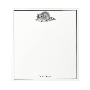 Vintage Masked Raccoon Notepad