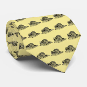 Vintage Masked Raccoon Tie