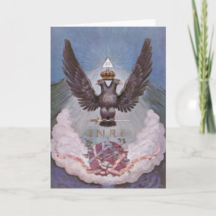 Vintage Masonic Print Card