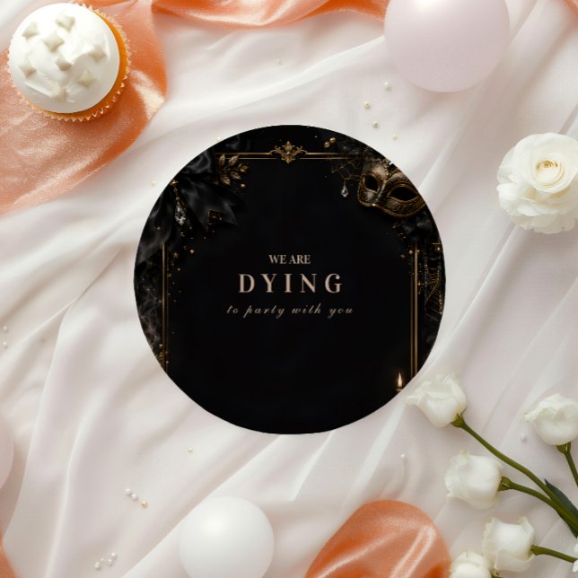 Vintage Masquerade Halloween Paper Plate (Creator Uploaded)