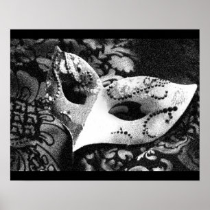 Vintage Masquerade Mask Poster