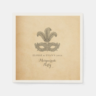 Vintage Masquerade Party Napkin