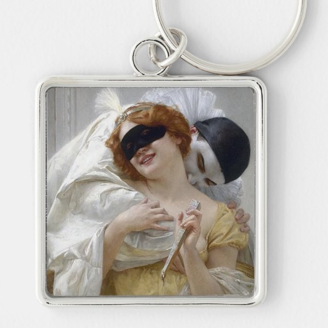 Vintage Masquerade Pierrot Keychain (Front)