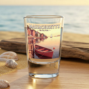 Vintage Massachusetts Shot Glass