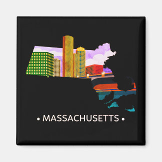 Vintage Massachusetts State Magnet