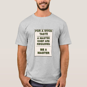 Vintage Master Chef Typography Design T-Shirt