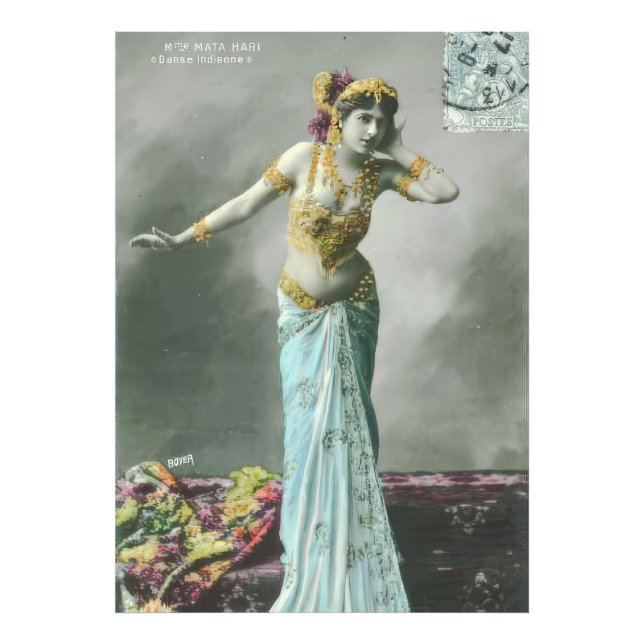 Vintage Mata Hari Postcard Photo Print (Front)