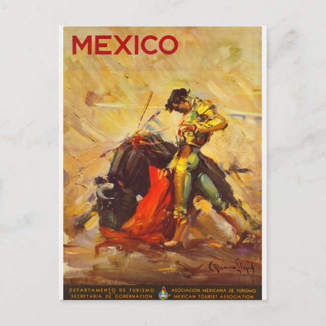 Vintage Matador Mexico - Mexican Travel Tourism Postcard (Front)