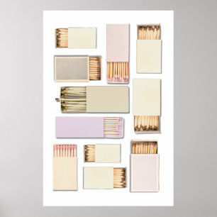 Vintage Matchbox Template Personalize Poster