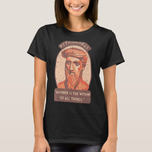 Vintage Math Numbers  Pythagoras Portrait And Quot T-Shirt