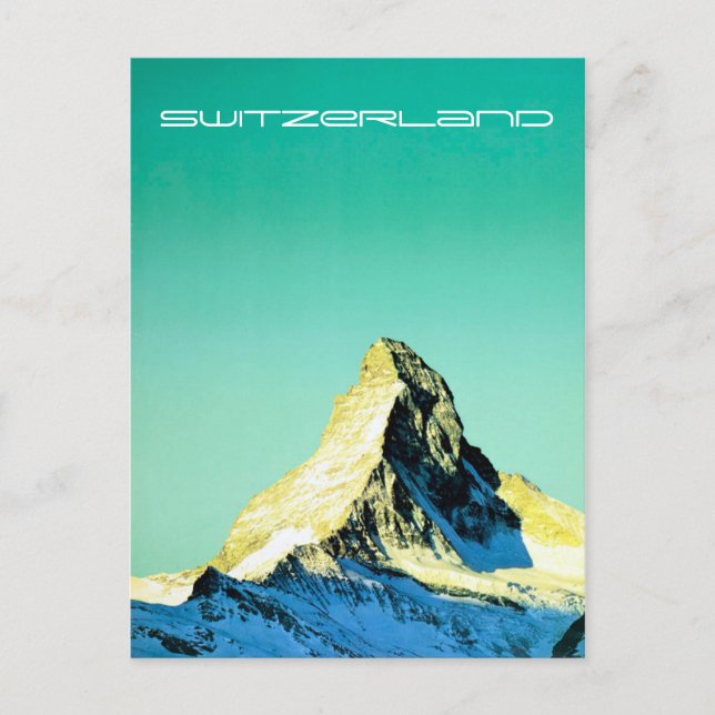 Vintage Matterhorn Switzerland Travel Postcard (Front)