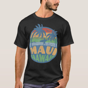 Vintage Maui Hawaii Beach Surfing 70s Surf Retro D T-Shirt