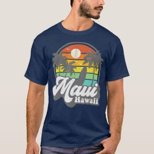Vintage Maui Hawaii Hawaiian Beach Surfing 70s Sur T-Shirt