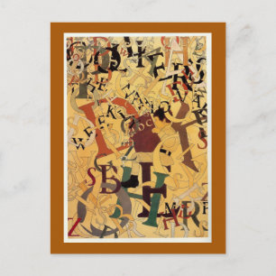 Vintage Maxfield Parrish ‘Alphabet’ Postcard