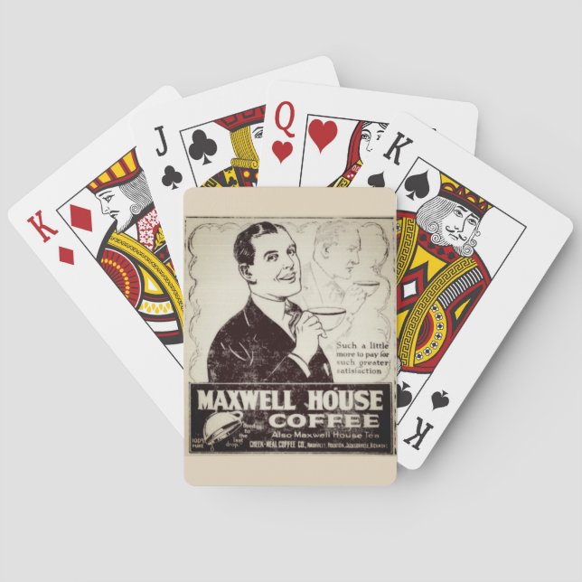 Vintage Maxwell House Coffee Ad Playing Cards (Back)