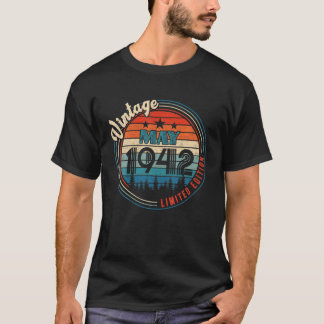 Vintage May 1942 80Th Years Old Birthday Gifts T-Shirt