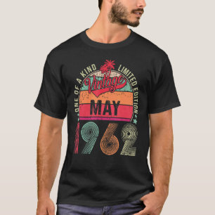 Vintage May 1962 60th Birthday 60 Years Old T-Shirt