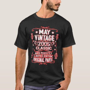 Vintage May 2005 17Th Birthday Original Parts Gemi T-Shirt