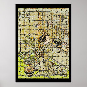 Vintage May Cuckoo avec affiche d'art moderne