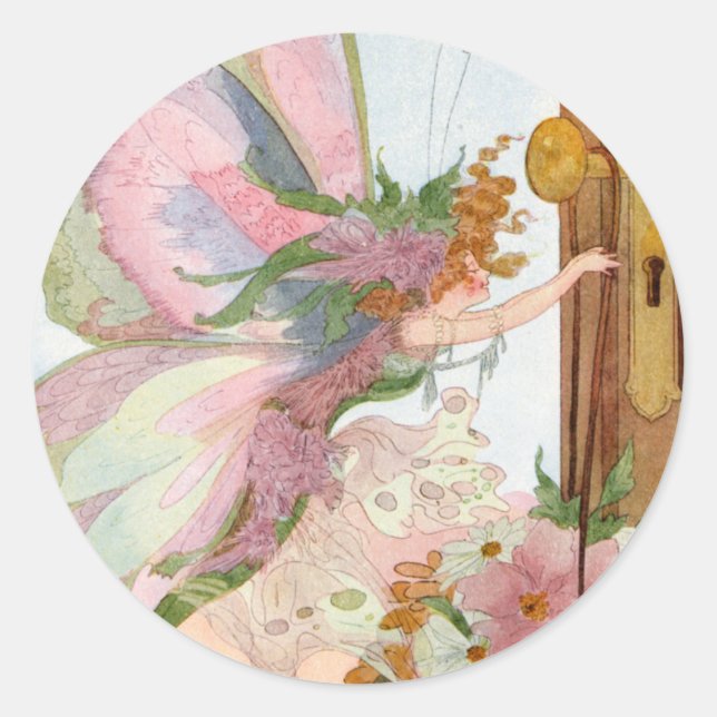 Vintage May Day Faerie Sticker (Front)
