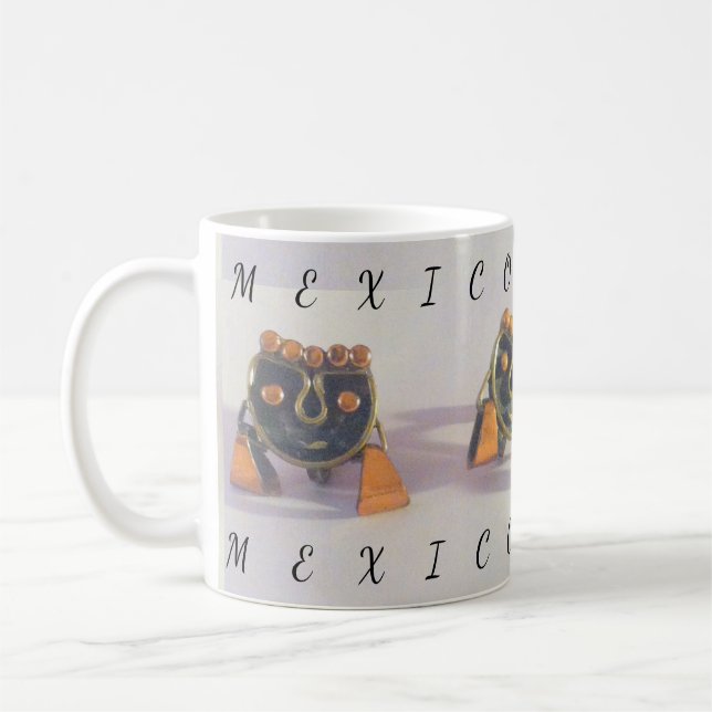Vintage Mayan Artisan Themed Mexico  Coffee Mug (Left)