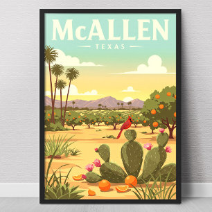 Vintage McAllen Texas Poster