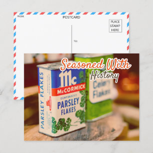 Vintage McCormick Spice Tins Postcard