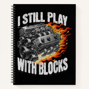 Vintage Mechanic Garage Car Engine I Still Play Wi Notebook