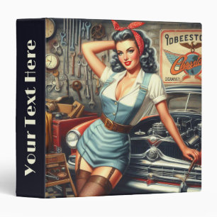 Vintage Mechanic Pin Up Binder