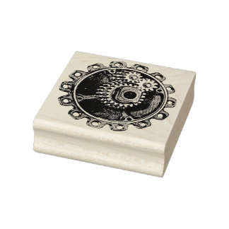 Vintage Mechanical Gear Rubber Art Stamp