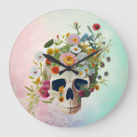 Vintage medical anatomy skull flower doctor