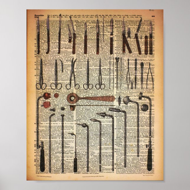 Vintage Medical Instruments Poster (Front)
