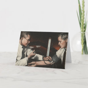 Vintage Medicine, Doctor Examining a Sick Patient Card