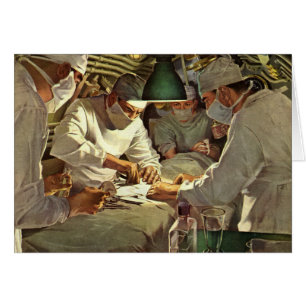 Vintage Medicine, Doctors Performing Surgery in ER