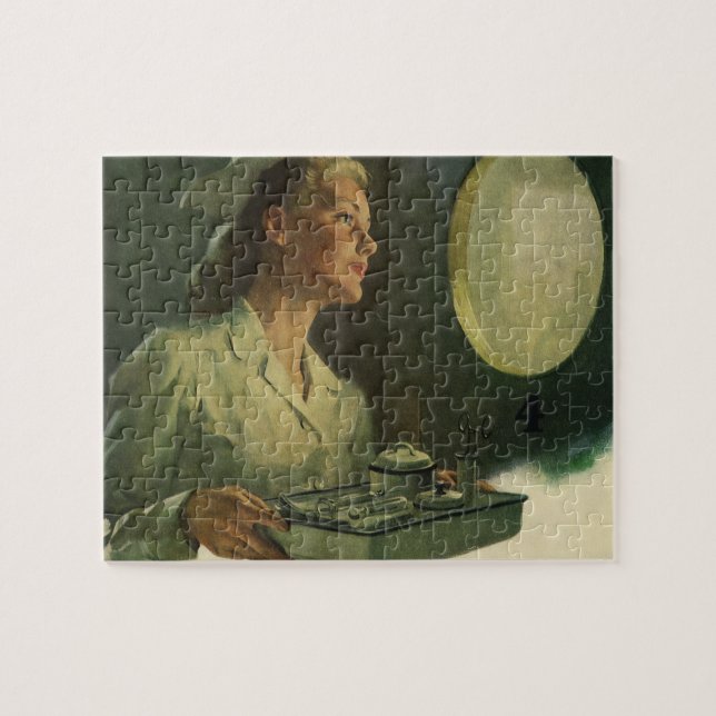 Vintage Medicine, Nurse with Medical Tools Jigsaw Puzzle (Horizontal)