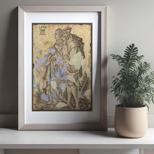 Vintage Medieval Couple Decoupage Poster