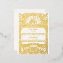 Vintage Medieval Fantasy Gold Foil Wedding Details