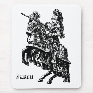 Vintage Medieval Knight Mouse Pad