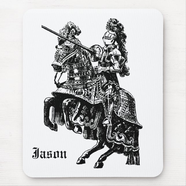 Vintage Medieval Knight Mouse Pad (Front)