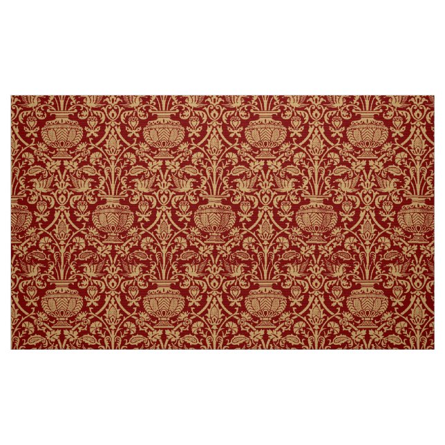 Vintage Medieval Renaissance Style Urns Pattern Fabric (Fat Quarter)