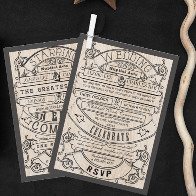 Vintage Medieval Renaissance Typography Wedding  Invitation (Creator Uploaded)