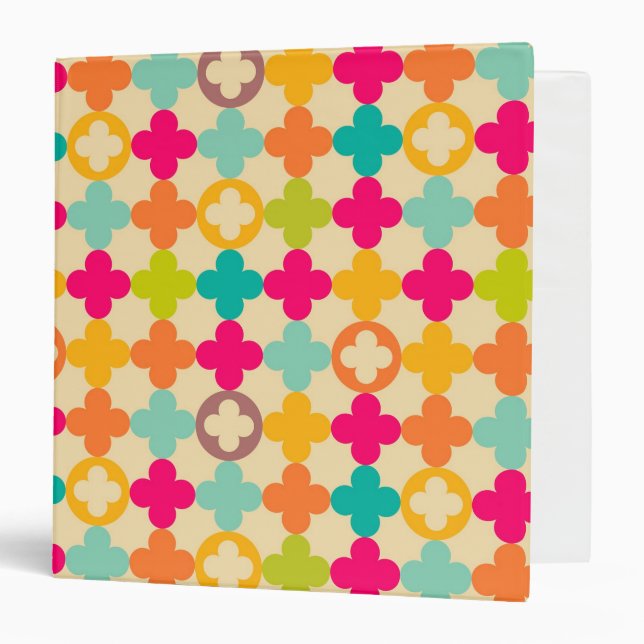 Vintage medieval rosette pattern binder (Front/Inside)