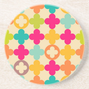 Vintage medieval rosette pattern coaster